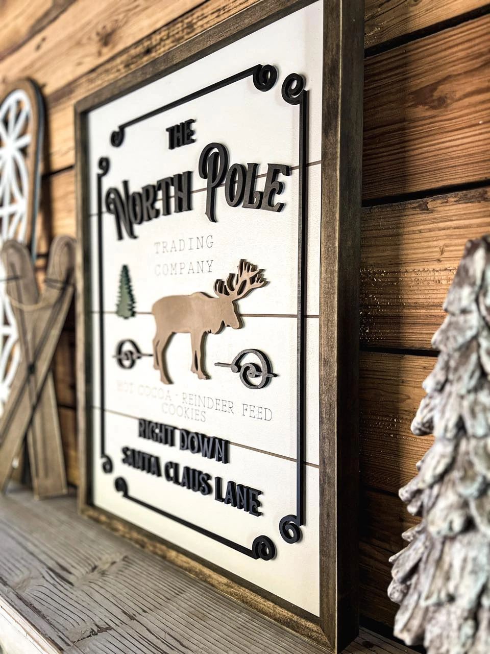Welcome To The North Pole Sign | Farmhouse Christmas Sign | Winter Sign 7 Welcome To The North Pole Sign | Farmhouse Christmas Sign | Winter Sign - Image 7