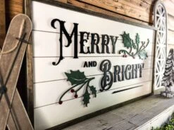 Merry And Bright Christmas Sign | Farmhouse Christmas Sign | Winter Sign 21 Merry And Bright Christmas Sign | Farmhouse Christmas Sign | Winter Sign -The Farmer’s Wife WI Deals Store 386825659 719067473462395 1825959576591310801 n