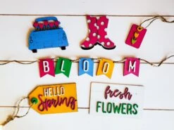 Fresh Flowers Tiered Tray Decor | Spring Tiered Tray Decor | Tiered Tray Decor Bundle | Tiered Tray Signs | Tiered Tray DIY Kit