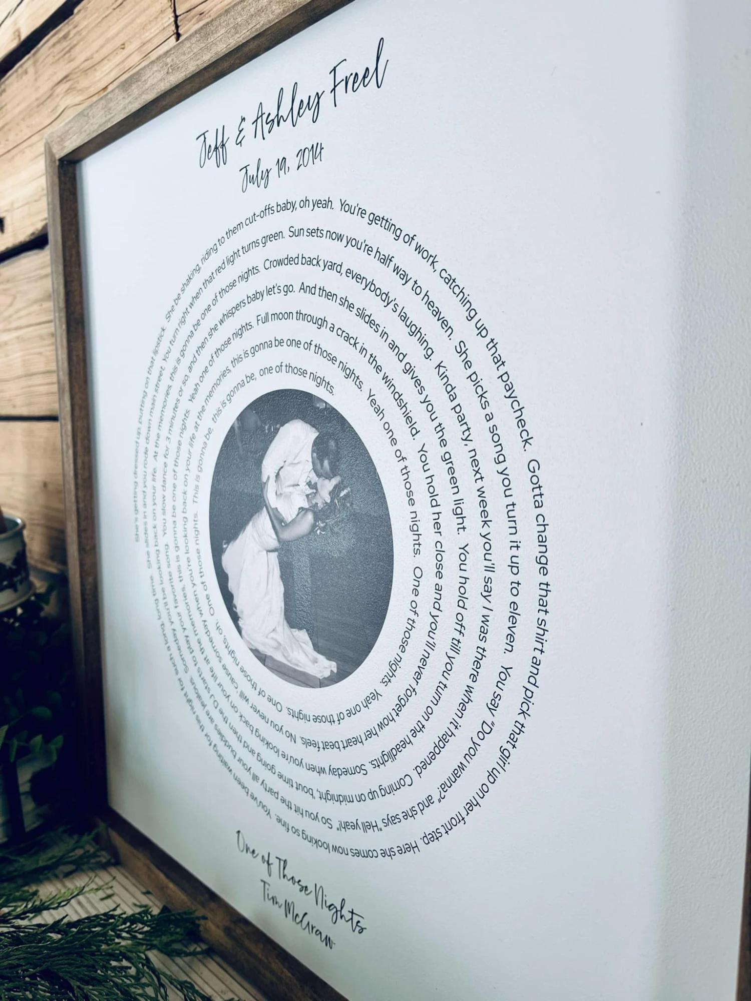 Personalized Wedding Song Lyric Print With Photo - Custom Anniversary Gift, First Dance Song, Framed Keepsake, Wedding Decor 4 Personalized Wedding Song Lyric Print With Photo - Custom Anniversary Gift, First Dance Song, Framed Keepsake, Wedding Decor - Image 4