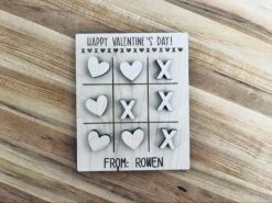 Custom Valentine's Day Tic Tac Toe Board – Personalized With Kids' Names, Valentine's School Gift Exchange