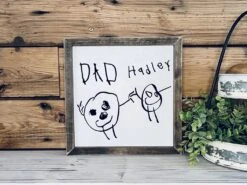 Personalized Handwritten Drawing Keepsake - Custom Artwork From Child's Drawing, Unique Mother's Day Gift, Customizable Family Art Print