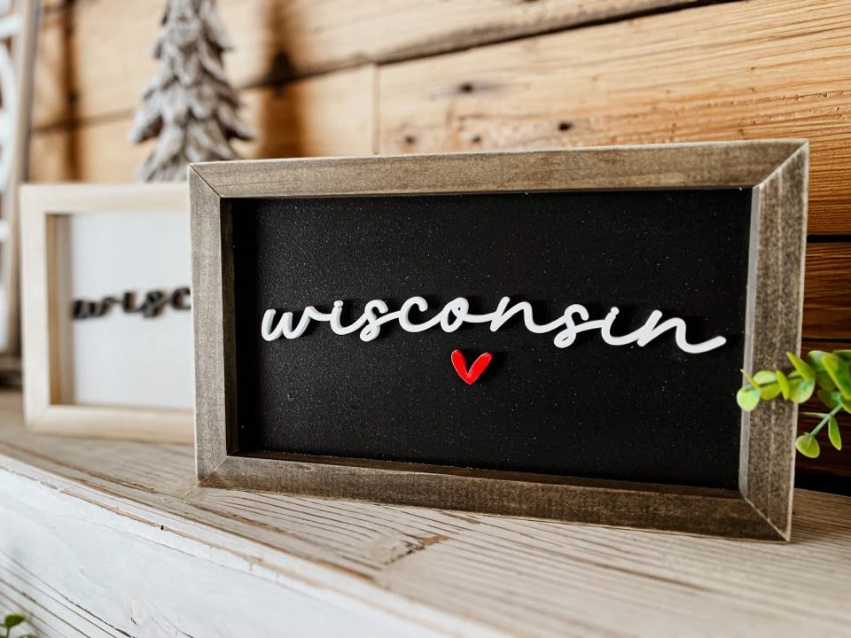 Wisconsin Sign | Wisconsin Art | Wisconsin Decor | Wisconsin Gifts 2 Wisconsin Sign | Wisconsin Art | Wisconsin Decor | Wisconsin Gifts - Image 2