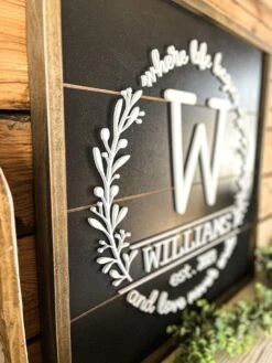 Square Personalized Raised Lettering Last Name Sign On Shiplap | Where Life Begins And Love Never Ends -The Farmer’s Wife WI Deals Store 417915174 1458230325051215 8618939125207915131 n