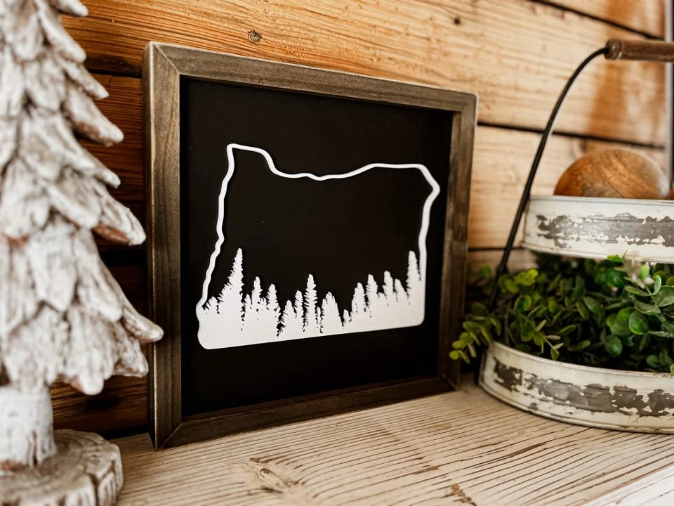 Oregon Art | Oregon Forest Sign | Oregon Home Decor | Oregon Gifts | Mt Hood Oregon Sign 3 Oregon Art | Oregon Forest Sign | Oregon Home Decor | Oregon Gifts | Mt Hood Oregon Sign - Image 3