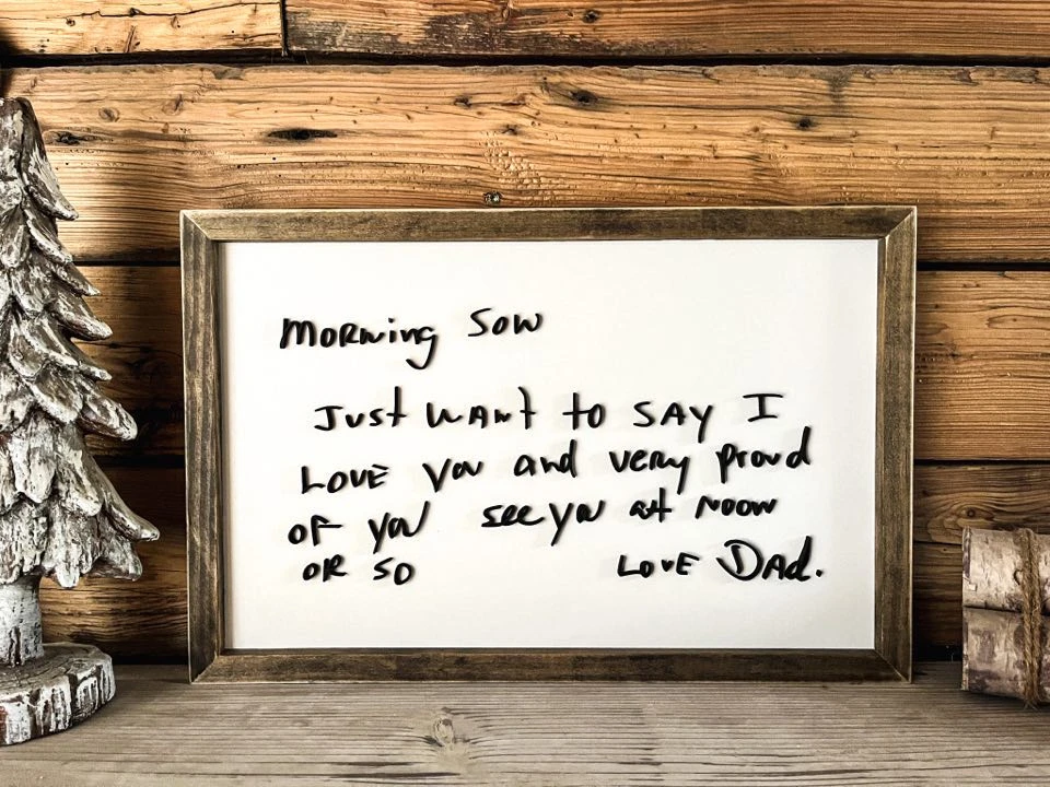 Custom Handwriting Sign | Raised Lettering | Personalized Handwritten Sign 2 Custom Handwriting Sign | Raised Lettering | Personalized Handwritten Sign - Image 2