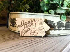 Iowa State Symbols Wood Magnet
