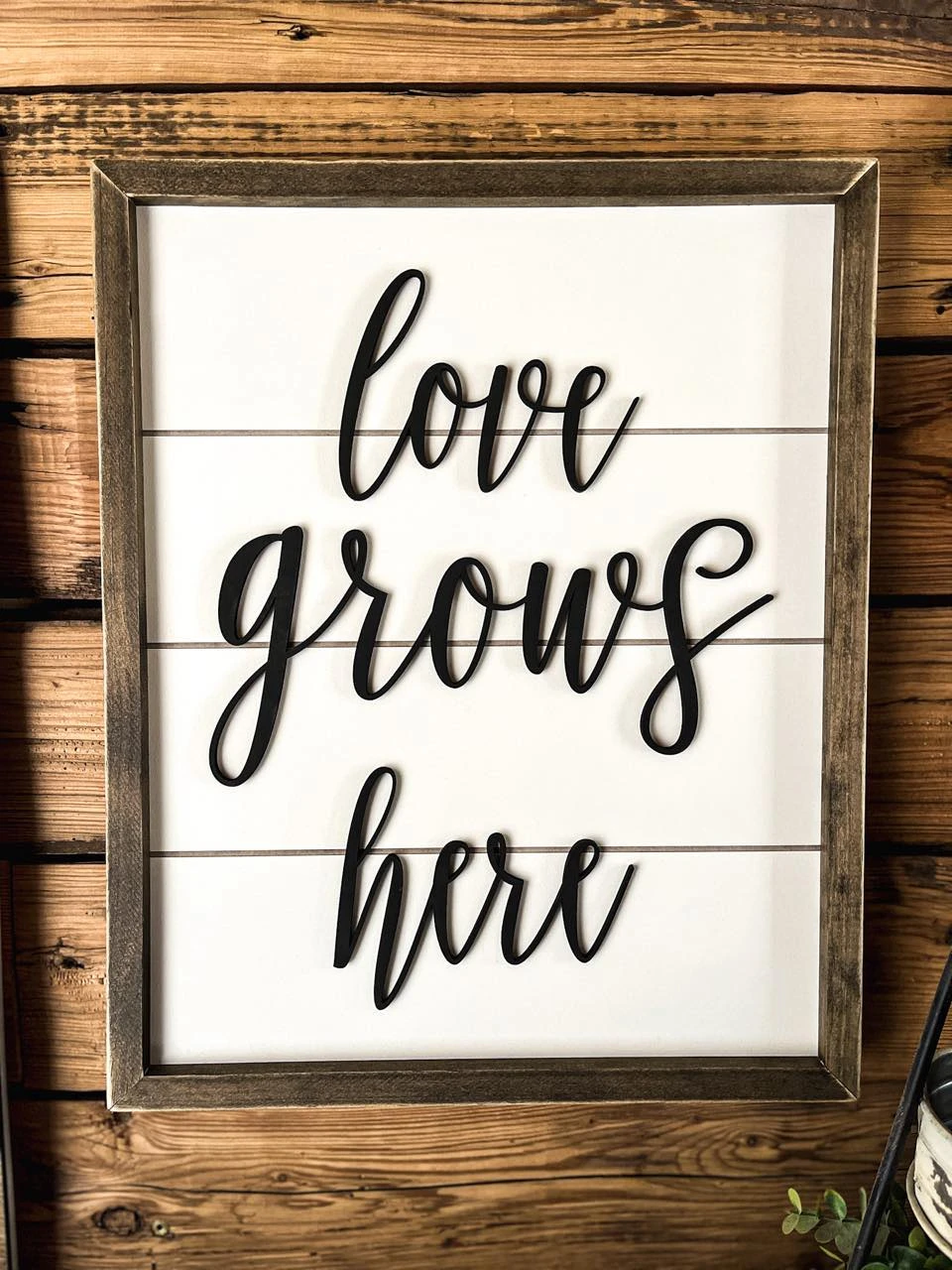 Love Grows Here Sign | Shiplap Raised Lettering Farmhouse Sign 4 Love Grows Here Sign | Shiplap Raised Lettering Farmhouse Sign - Image 4