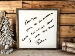 Custom Handwriting Sign | Raised Lettering | Personalized Handwritten Sign