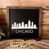 Chicago Skyline Art | Illinois Sign | Chicago Home Decor | Illinois Gifts | Skyline Sign