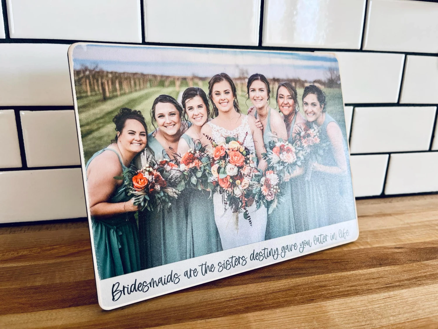 Personalized Bridesmaid Gift | Custom Wedding Photo On Wood | Bridal Party Keepsake 4 Personalized Bridesmaid Gift | Custom Wedding Photo On Wood | Bridal Party Keepsake - Image 4