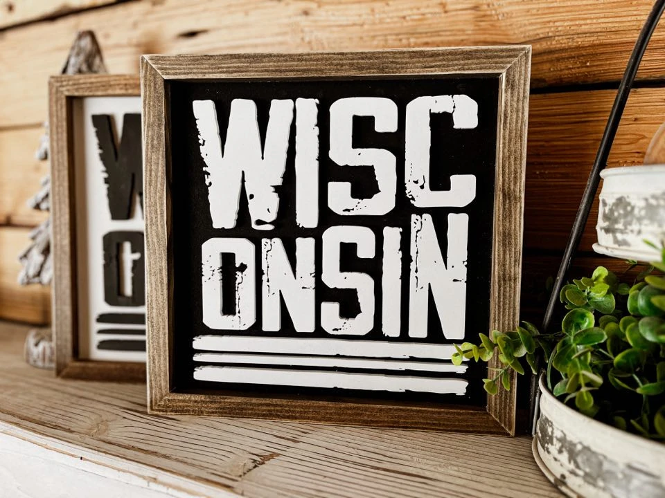 Wisconsin Sign | Wisconsin Art | Wisconsin Home Decor | Wisconsin Gifts 3 Wisconsin Sign | Wisconsin Art | Wisconsin Home Decor | Wisconsin Gifts - Image 3
