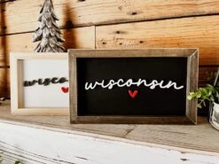 Wisconsin Sign | Wisconsin Art | Wisconsin Decor | Wisconsin Gifts