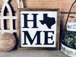 Home Texas Sign | Small Shelf Decor