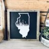 Illinois Sign With Prairie Grass | Small Shelf Decor