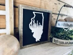 Illinois Sign With Prairie Grass | Small Shelf Decor -The Farmer’s Wife WI Deals Store 448633981 1528973588035598 5256926735326223652 n