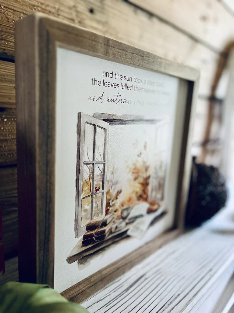 Cozy Autumn Window Print | Framed Fall Quote Sign | UV Printed Seasonal Home Decor | Farmhouse Style Fall Wall Art 2 Cozy Autumn Window Print | Framed Fall Quote Sign | UV Printed Seasonal Home Decor | Farmhouse Style Fall Wall Art - Image 2