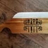Engraved Marble And Wood Cutting Board With Family Name | Farmhouse Kitchen Decor