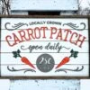 Spring Carrot Patch Farmhouse Sign | Easter Sign With Raised Lettering And Shiplap