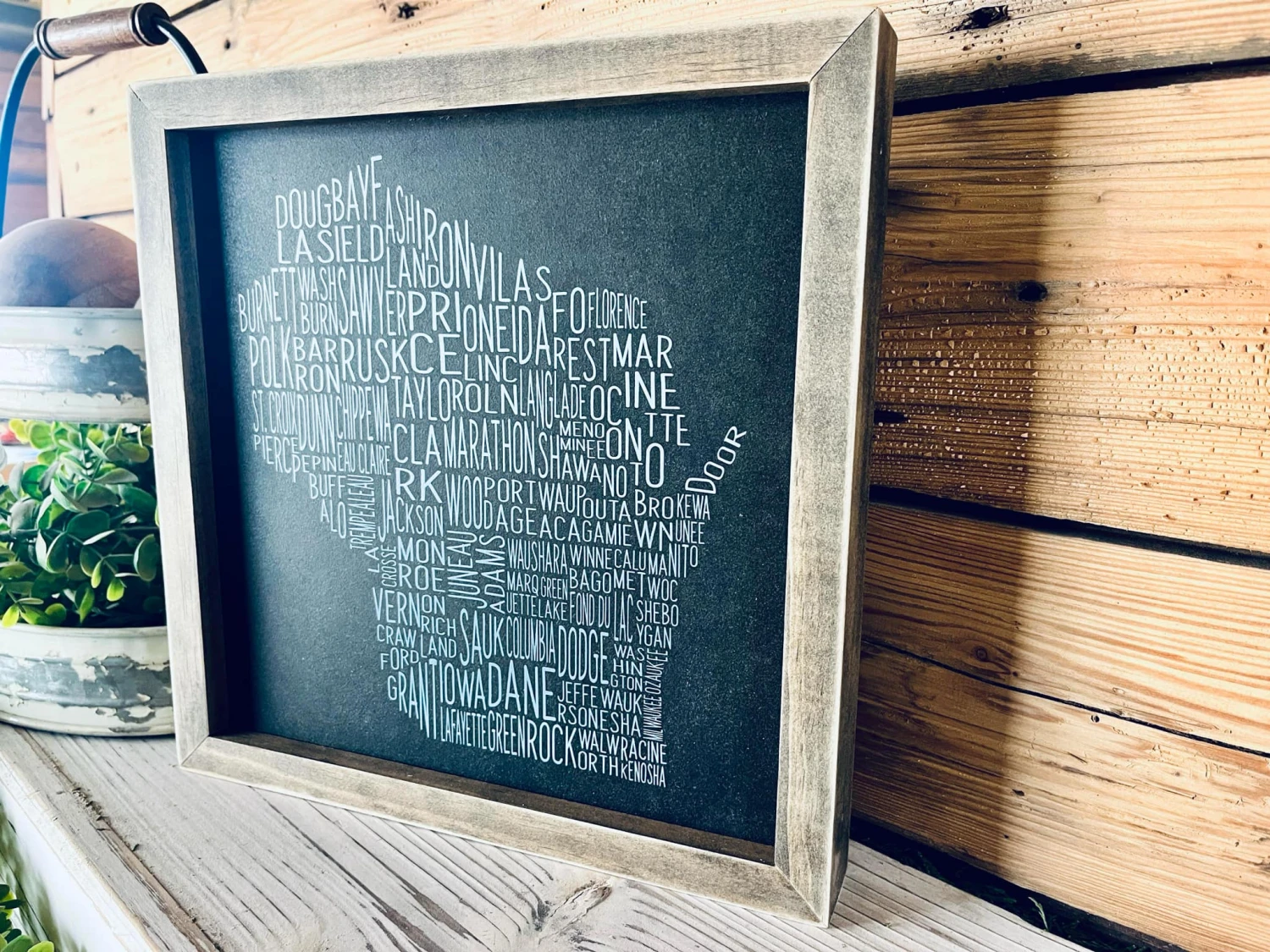 Wisconsin Counties Word Art Sign 4 Wisconsin Counties Word Art Sign - Image 4