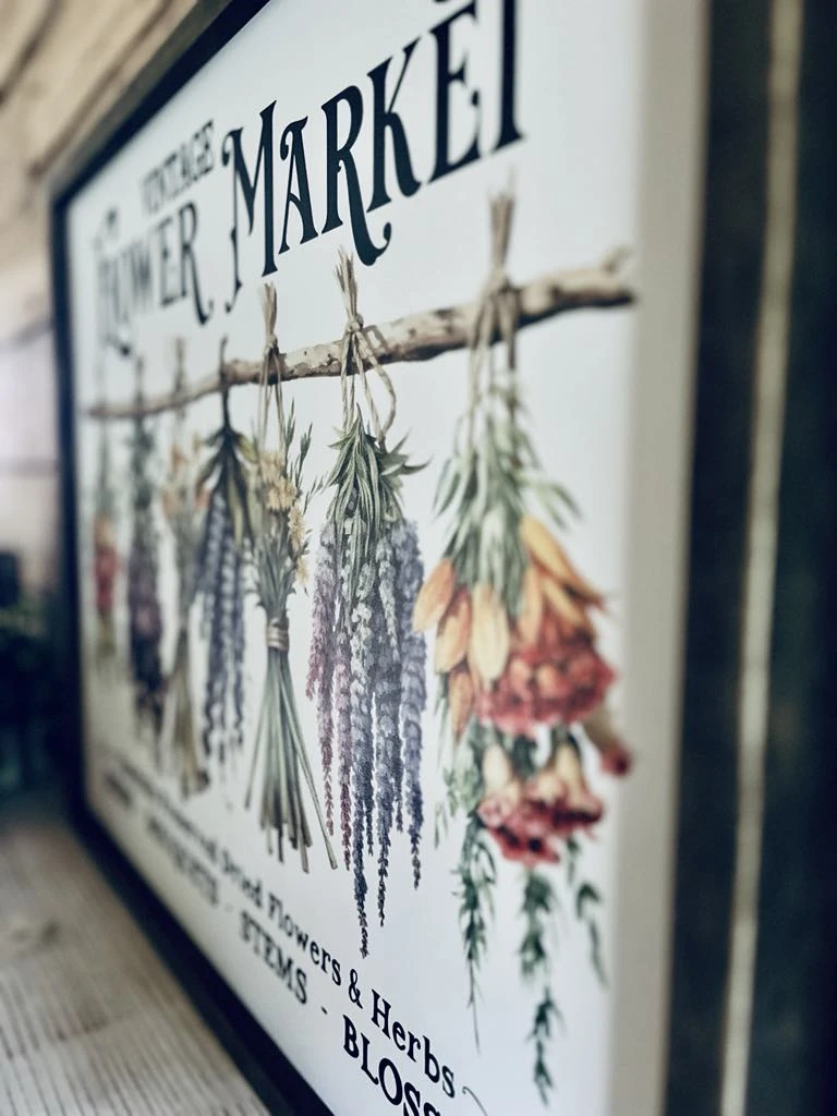 Vintage Flower Market Sign Set – Wildflower Wall Art – Botanical Framed Prints – Garden-Inspired Farmhouse Decor – UV Printed Wood Signs 5 Vintage Flower Market Sign Set – Wildflower Wall Art – Botanical Framed Prints – Garden-Inspired Farmhouse Decor – UV Printed Wood Signs - Image 5