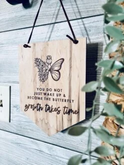 Growth Takes Time" Engraved Maple Wood Sign - Inspirational Wall Decor - Butterfly And Floral Design - Motivational Gift For Home Or Office 11 Growth Takes Time" Engraved Maple Wood Sign - Inspirational Wall Decor - Butterfly And Floral Design - Motivational Gift For Home Or Office -The Farmer’s Wife WI Deals Store 671498c5 9064 45c1 b919 39293a5757c6