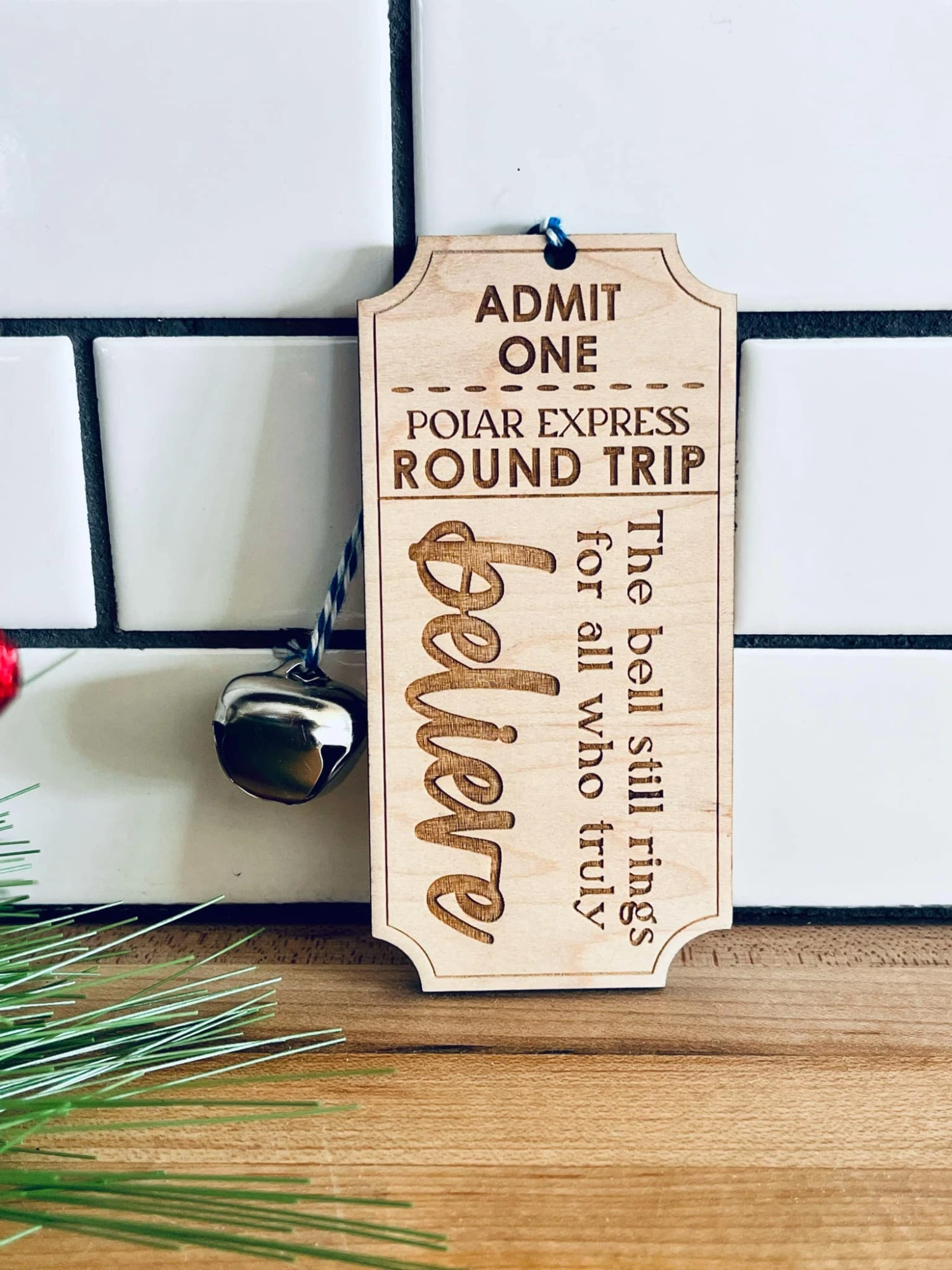 Polar Express Ticket Ornament | Yearly Tradition | Ornament With Jingle Bell | Christmas Ornament For Kids | The Bell Still Rings For All Who Truly Believe 2 Polar Express Ticket Ornament | Yearly Tradition | Ornament With Jingle Bell | Christmas Ornament For Kids | The Bell Still Rings For All Who Truly Believe - Image 2