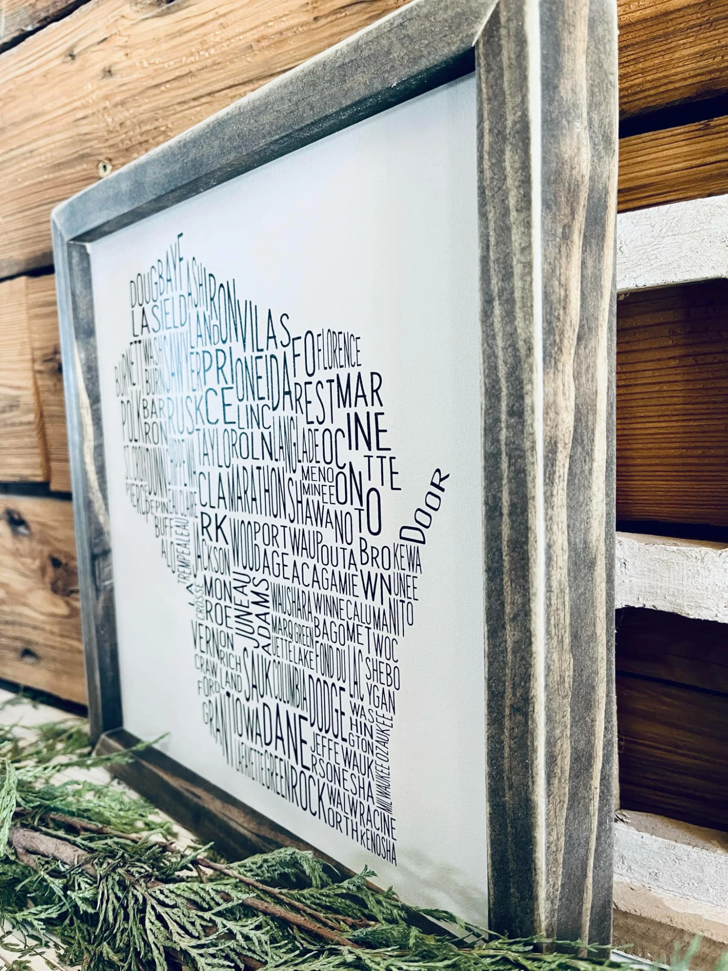 Wisconsin Counties Word Art Sign 5 Wisconsin Counties Word Art Sign - Image 5