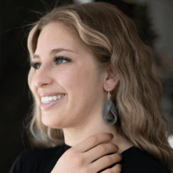 Handcrafted Full-Grain Leather Double Hoop Earrings: Natural -The Farmer’s Wife WI Deals Store 742d8bcb74b698d53092c5cd1f49dd77184107d7e584b46b0df26e67b9237372