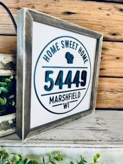 Custom Home Zip Code Sign | Personalized City & Zip Code Decor | Raised Lettering & Printed Background -The Farmer’s Wife WI Deals Store 775e2858 6e99 4c96 9989 acba990d0dc1
