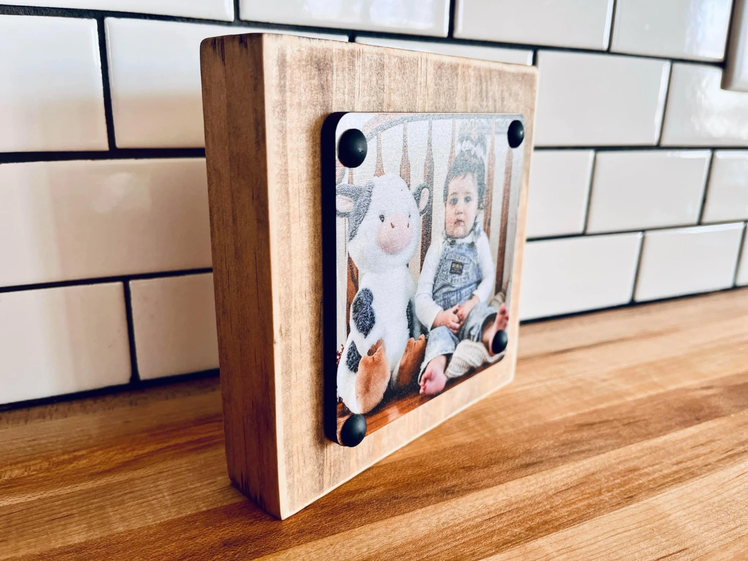 Personalized Photo Block Shelf Sitter – Custom Wood Picture Display 3 Personalized Photo Block Shelf Sitter – Custom Wood Picture Display - Image 3