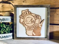 Wisconsin Green Bay Packer Themed Sign | Wisconsin Art | Wisconsin Home Decor | Wisconsin Gifts -The Farmer’s Wife WI Deals Store 79c19f19 9af0 48a1 9272 bbad5c2733ec