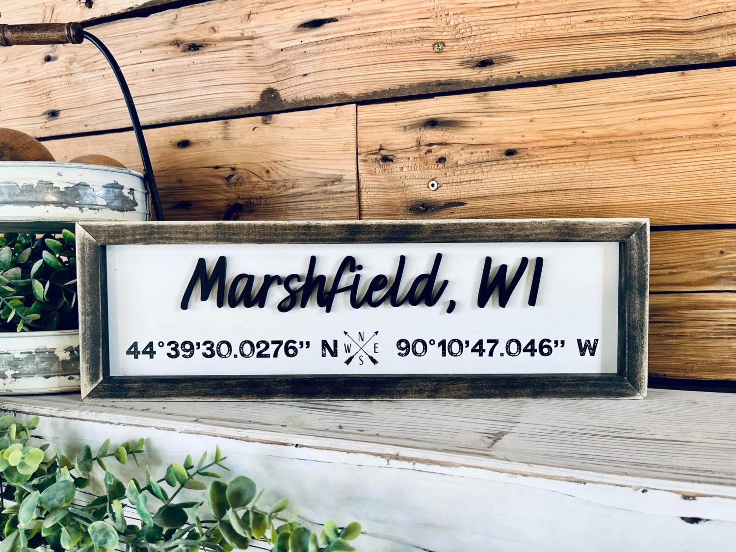 Custom City Coordinate Sign | Personalized Latitude & Longitude Sign | Raised Lettering & UV Printed Coordinates | Framed Wooden Sign | Farmhouse Home Decor 2 Custom City Coordinate Sign | Personalized Latitude & Longitude Sign | Raised Lettering & UV Printed Coordinates | Framed Wooden Sign | Farmhouse Home Decor - Image 2