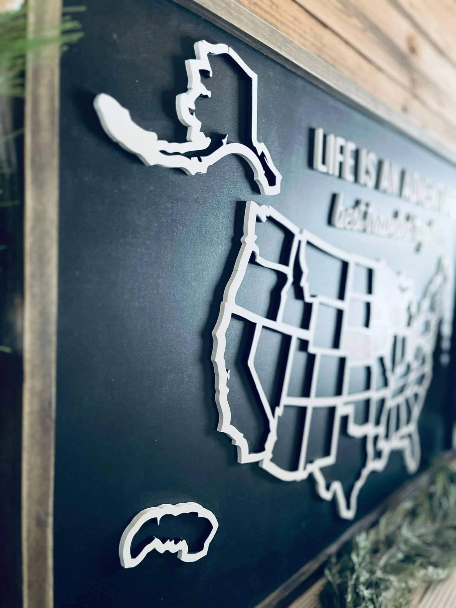 Wooden USA Travel Map With Removable State Pieces – 36”x24” Framed Adventure Tracker 4 Wooden USA Travel Map With Removable State Pieces – 36”x24” Framed Adventure Tracker - Image 4