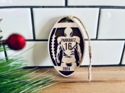 Personalized Sports Ornament | Custom Football Player Ornament | Kid's Yearly Christmas Ornament | Christmas Ornament For Kids