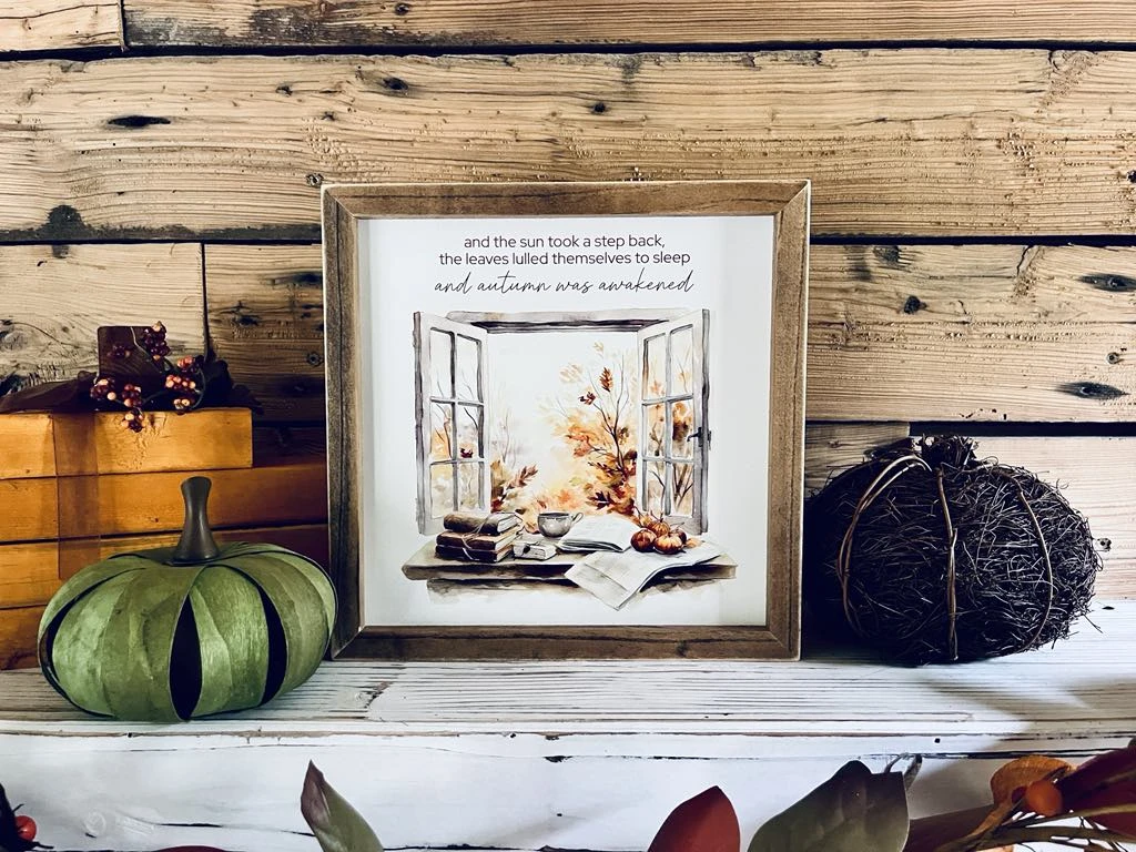 Cozy Autumn Window Print | Framed Fall Quote Sign | UV Printed Seasonal Home Decor | Farmhouse Style Fall Wall Art 5 Cozy Autumn Window Print | Framed Fall Quote Sign | UV Printed Seasonal Home Decor | Farmhouse Style Fall Wall Art - Image 5