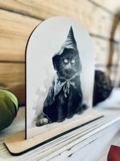 Black Cat Halloween Shelf Sitter | Witch Cat Wood Sign | Spooky Fall Decor | Gothic Cat Art | UV Printed Halloween Decoration -The Farmer’s Wife WI Deals Store 8eacc166 1c65 47ef b334 6980a6cf6023