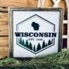 Wisconsin Sign | Wisconsin Art | Home Decor | Wisconsin Gifts | Wisconsin Northwoods State Sign