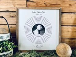 Personalized Wedding Song Lyric Print With Photo - Custom Anniversary Gift, First Dance Song, Framed Keepsake, Wedding Decor
