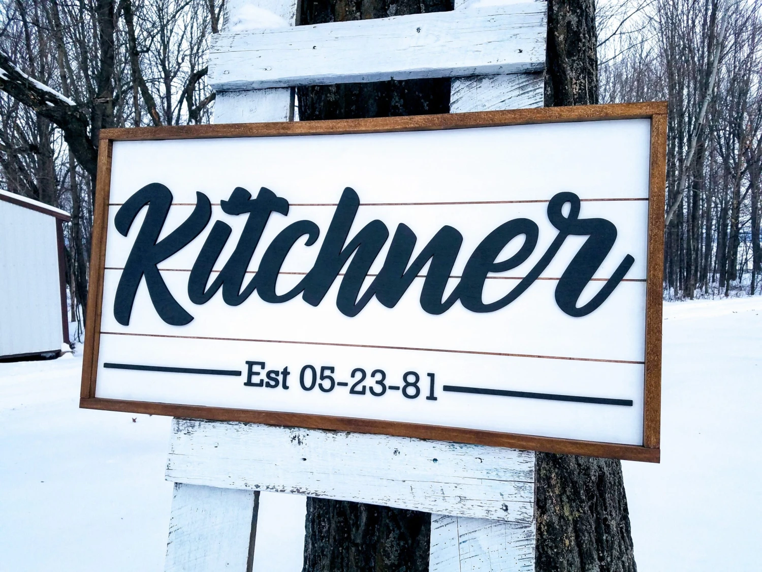 Personalized Raised Lettering Last Name Sign On Shiplap 7 Personalized Raised Lettering Last Name Sign On Shiplap - Image 7