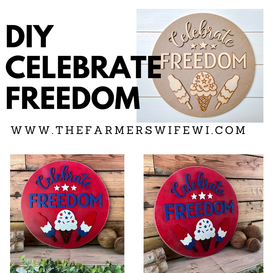 America Celebrate Freedom DIY Sign Kit | DIY Paint Party Set | Patriotic Decor | Round Door Hanger Sign | Patriotic Door Hanger 1 America Celebrate Freedom DIY Sign Kit | DIY Paint Party Set | Patriotic Decor | Round Door Hanger Sign | Patriotic Door Hanger