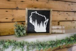 Wisconsin Forest | Wisconsin Art | Wisconsin Home Sign | Wisconsin Home Decor | Wisconsin Gifts