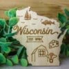 Wisconsin State Symbols Wood Magnet