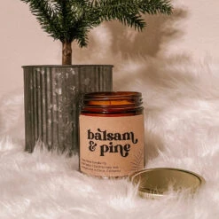 Balsam And Pine 8 Oz. Candle | Holiday Gift -The Farmer’s Wife WI Deals Store BalsamandPineCandle