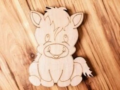 DIY Barn Animal Wood Cutout Paint Kit | Horse Sign Paint Kit | Kids Paint Kit