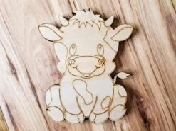 DIY Barn Animal Wood Cutout Paint Kit | Cow Sign Paint Kit | Kids Paint Kit