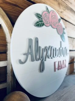 Nursery Name Sign With Flowers | Nursery Wall Art | Nursery Decor Girl -The Farmer’s Wife WI Deals Store DFA08D48 D184 42DE 97D4 9EEAAE454A1F