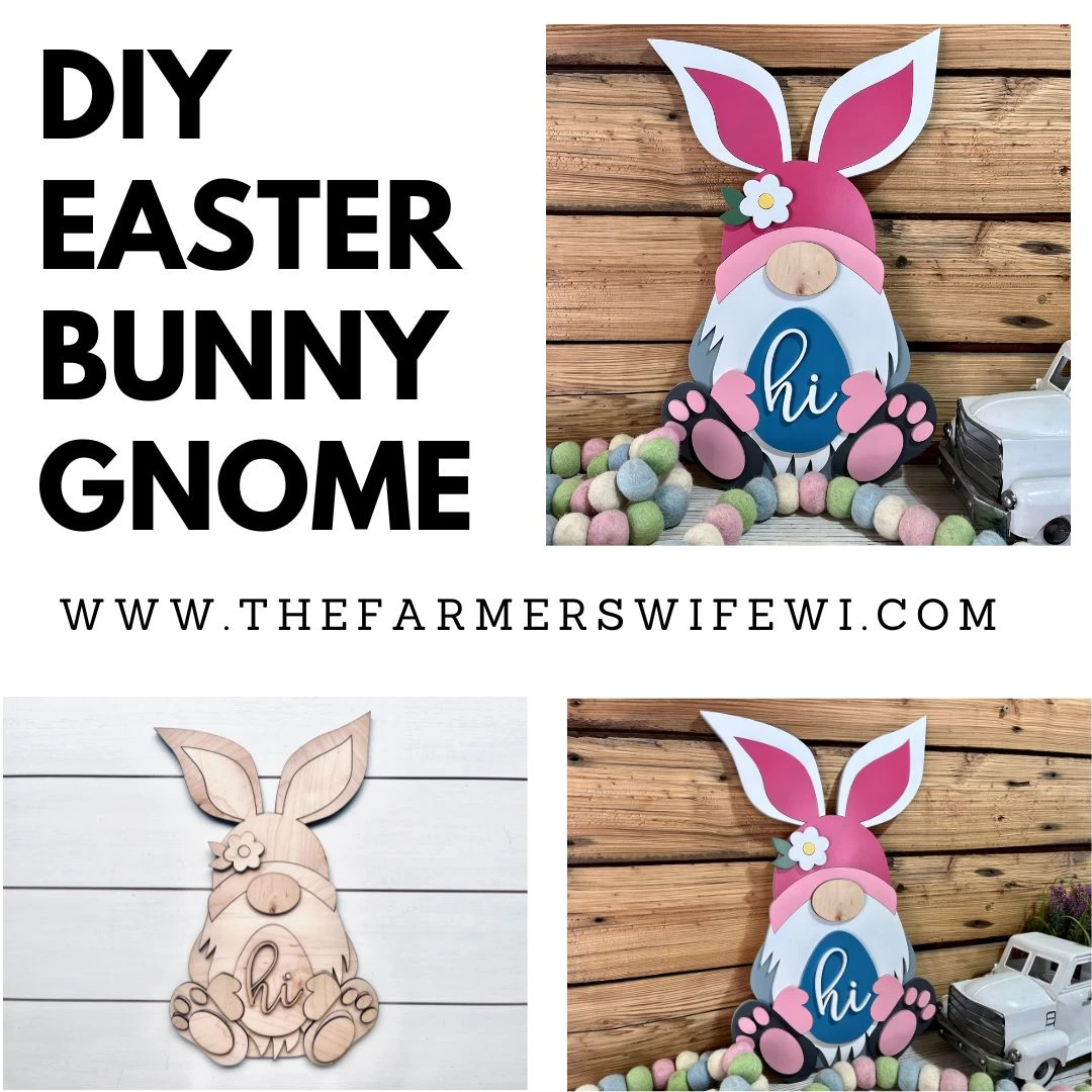 Easter Bunny Gnome DIY Sign Kit | DIY Paint Party Set 1 Easter Bunny Gnome DIY Sign Kit | DIY Paint Party Set