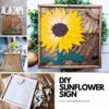 DIY Wood Sunflower Sign | DIY Raised Puzzle Sign