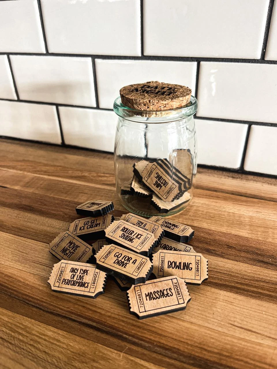 Date Night Activity Tokens | Jar Of Dates | Valentines Day Gift | Anniversary Gift 3 Date Night Activity Tokens | Jar Of Dates | Valentines Day Gift | Anniversary Gift - Image 3